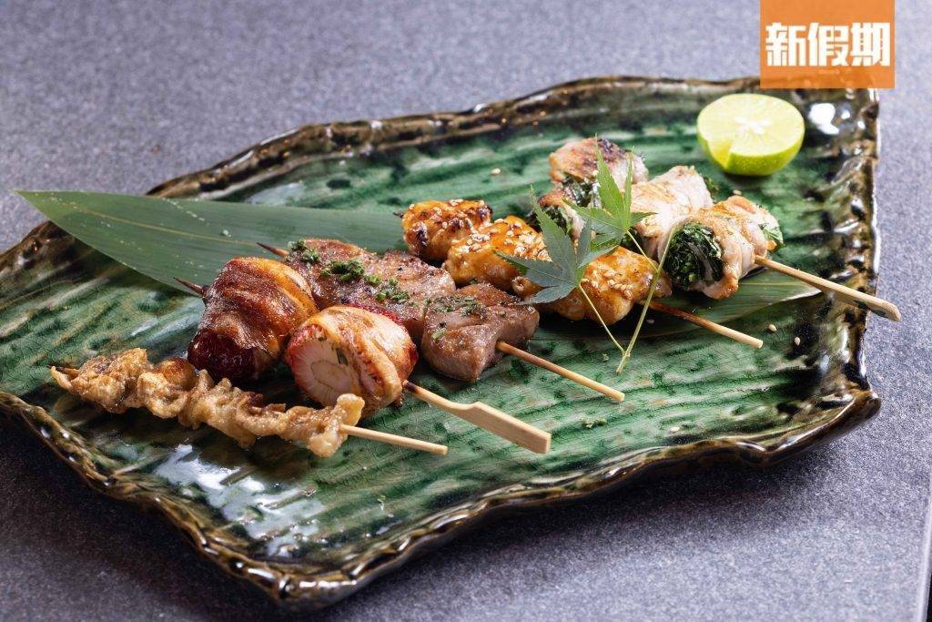 日本菜 沙田美食｜餐廳有多款串燒選擇，必食以雞入饌的串燒。
