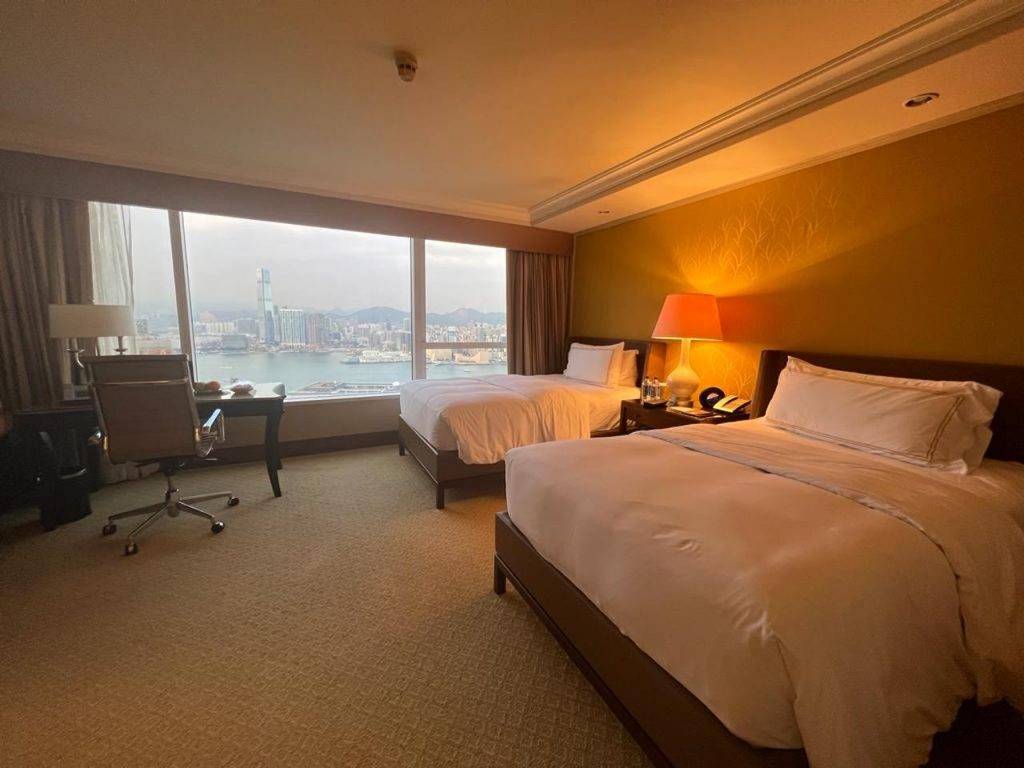 港麗酒店 豪華客房可選大床或雙床房間，空間感超大，好多位！