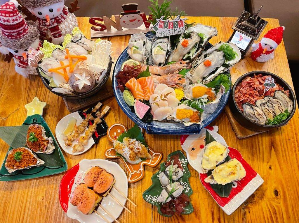 聖誕大餐 聖誕大餐2022｜味道樂居酒屋精心挑選來自日本的新鮮優質生蠔，包括特大真蠔、廣島生蠔、播磨生蠔。