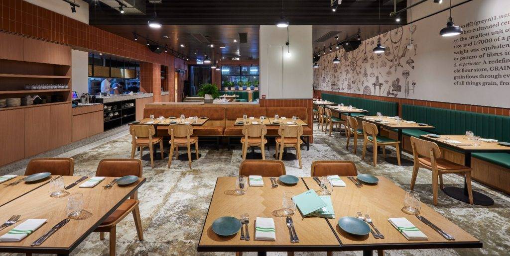 Grain GRAIN用餐區設有150個座位，環境與門口的吧位大有不同，用餐區較溫馨舒適。