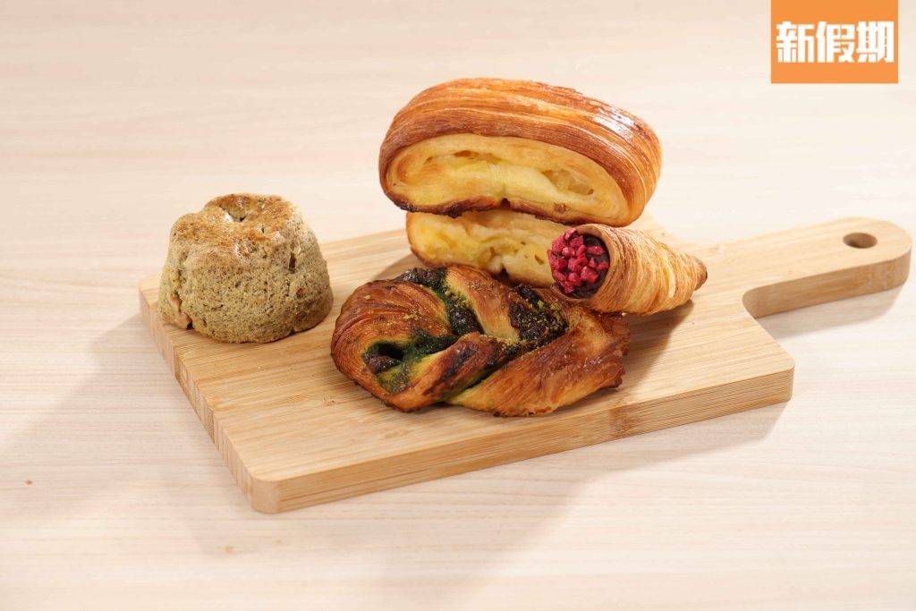 Bougel Cafe 除了人氣圓形牛角包外，小店還有推出超過20款包點甜酥。