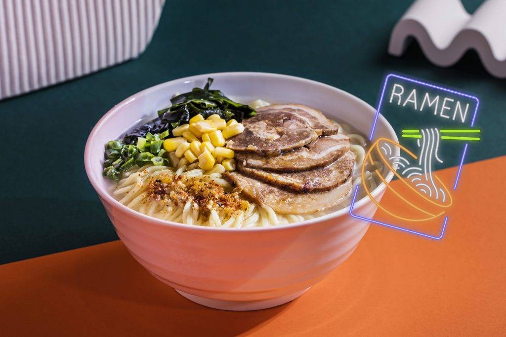 自助餐 花月庭更引入帝京酒店前香田日式料理餐廳的人氣名物，自家製的日本叉燒拉麵。