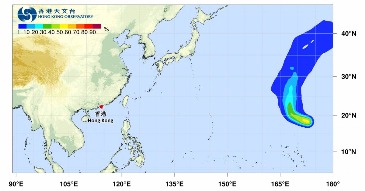 颱風消息｜天文台最新路徑動態！掛3號風球機率有幾大？