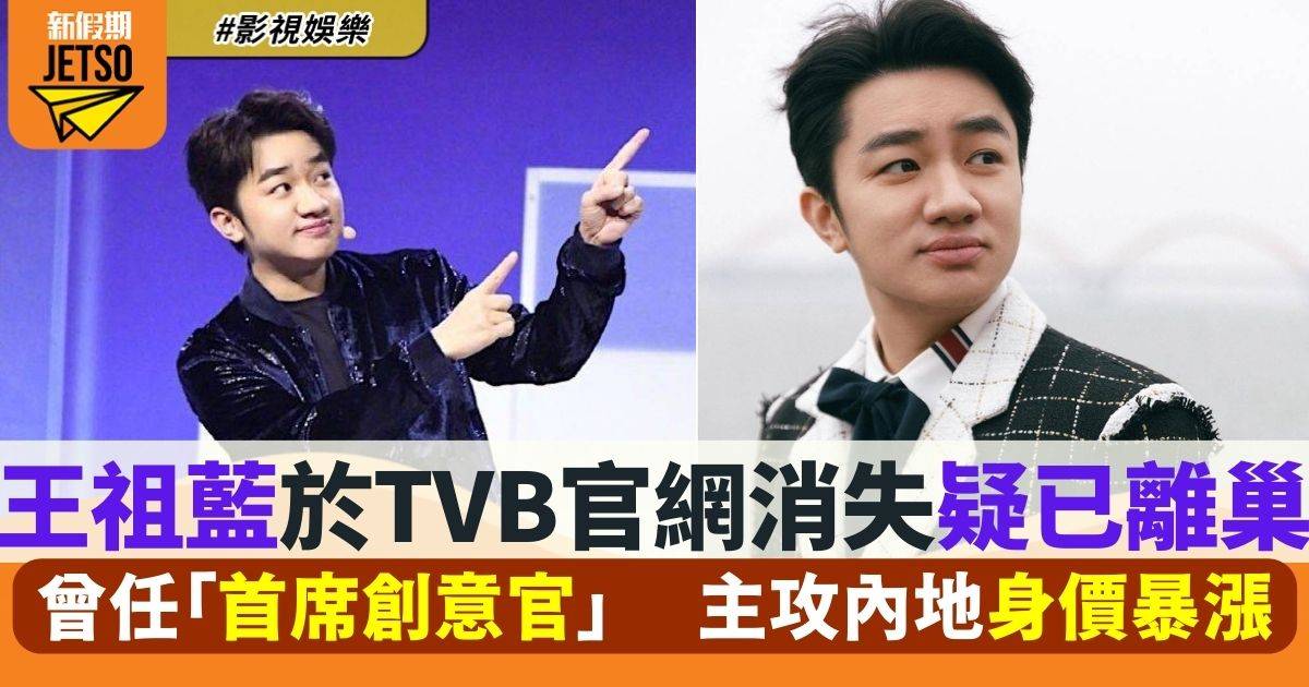 王祖藍於TVB官網消失疑已離巢 主攻內地身價暴漲曾任「首席創意官」