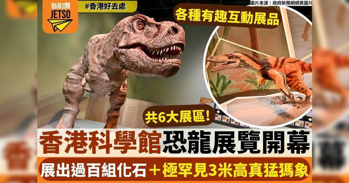 香港科學館恐龍展覽開幕！展出過百組化石＋極罕見3米高真猛獁象