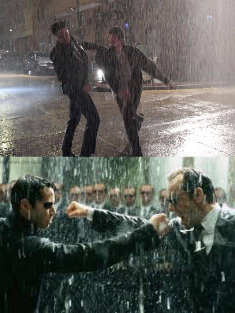 破毒强人 大结局 陈豪与萧正楠有如电影Martix般雨中打斗。