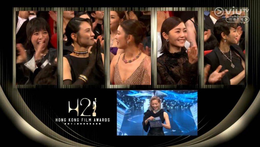 金像奖2024 余香凝 余香凝成功击败其他入围的女演员，以大热姿态封后。（图片来源：ViuTV截图）