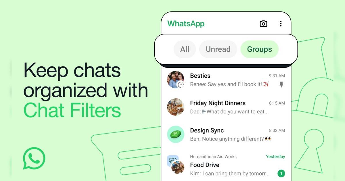 WhatsApp新功能「對話列表篩選條件」！助用戶輕鬆搜尋對話