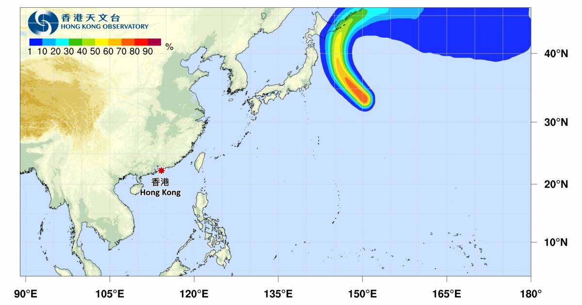 颱風山神最新消息｜天文台颱風路徑預測！掛3號風球機率有幾大？