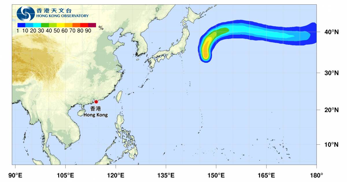 颱風悟空最新消息｜天文台颱風路徑預測！掛3號風球機率有幾大？