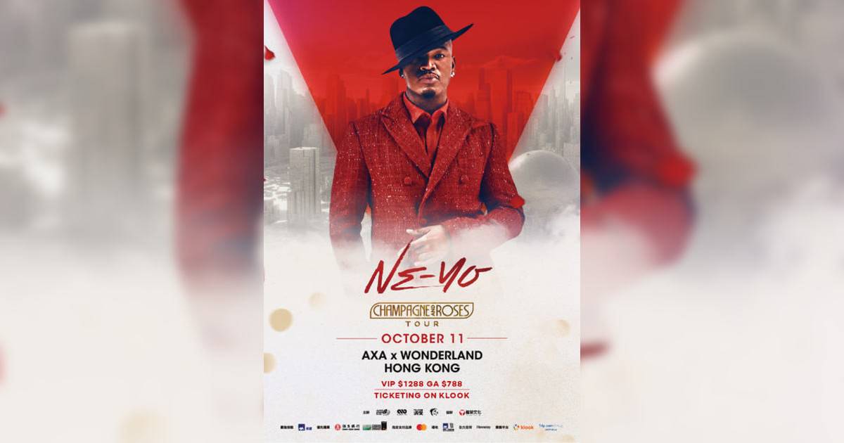 NE-YO 香檳與玫瑰巡迴演唱會香港站｜門票票價/購票日期/座位表/搶飛攻略一文睇清