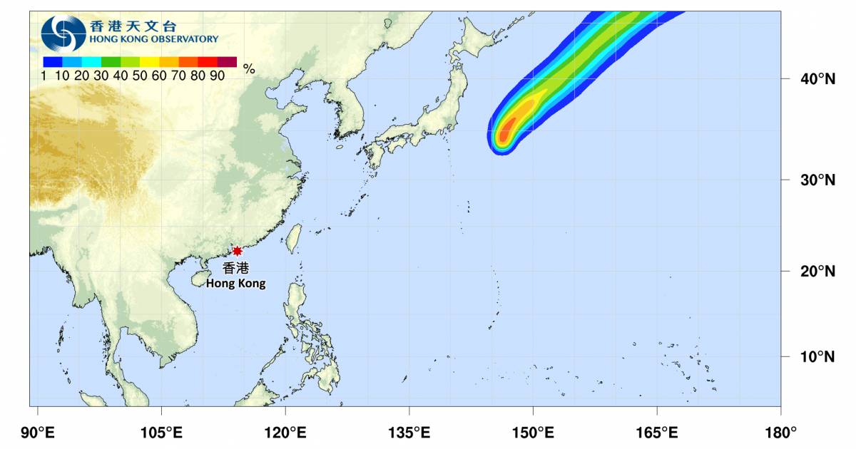 颱風麗琵最新消息｜天文台颱風路徑預測！掛3號風球機率有幾大？