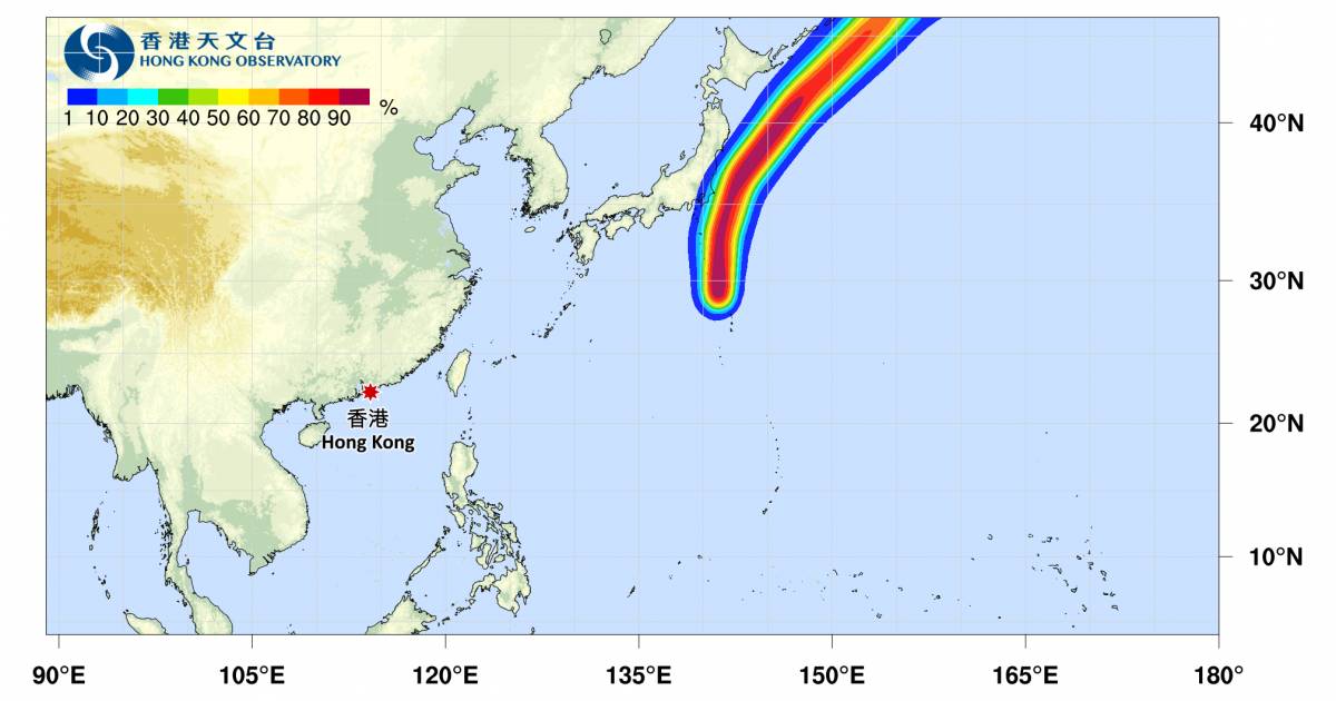 颱風飛燕最新消息｜天文台颱風路徑預測！掛3號風球機率有幾大？