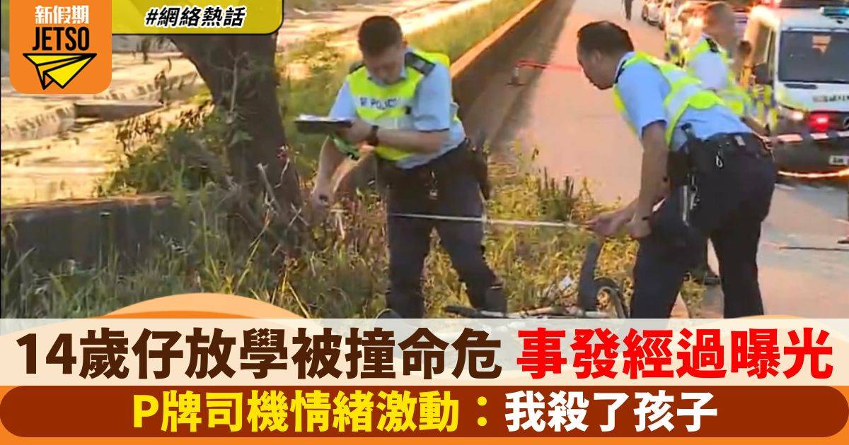 14歲仔放學被撞命危 事發經過曝光 21歲司機情緒激動：我殺了孩子！