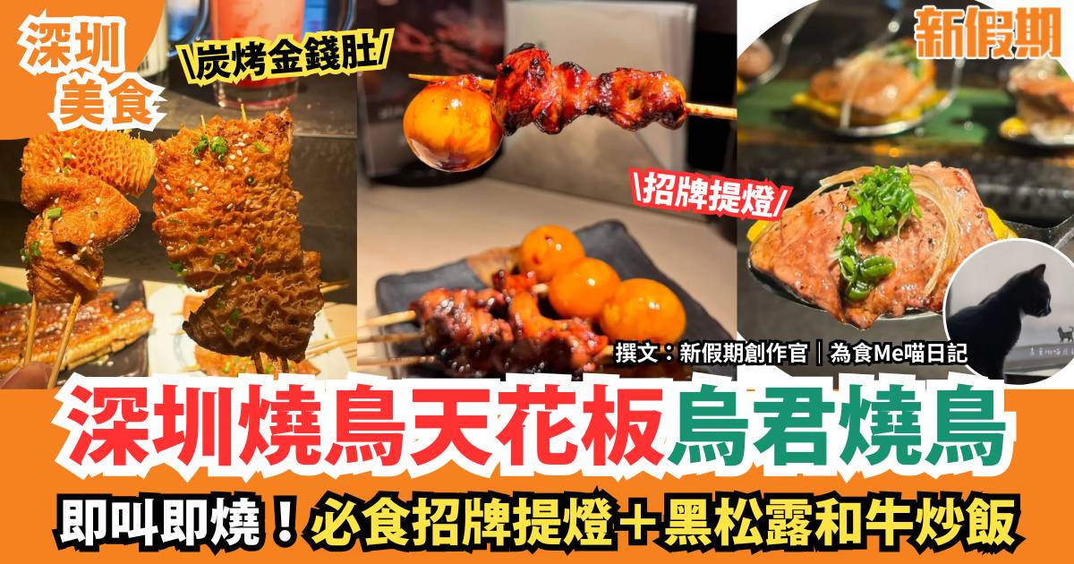 深圳燒鳥天花板烏君燒鳥｜即叫即燒！必食招牌提燈＋黑松露和牛炒飯