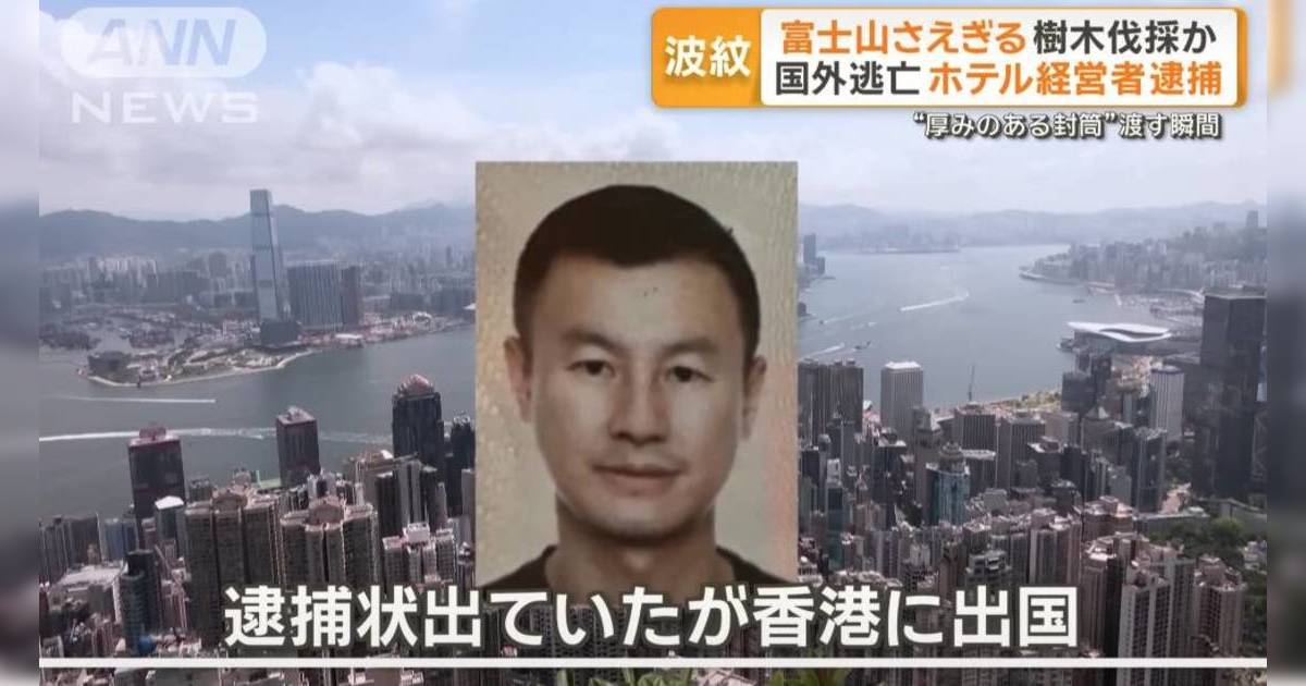 中國籍旅館老闆為富士山景觀 非法斬23棵樹更惡意做1事 一度潛逃香港終被捕