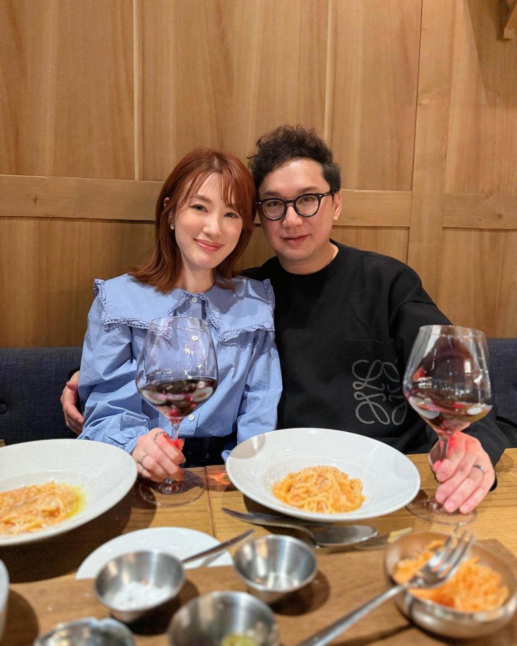 蔣家旻 周永基形容太太蔣家旻肥在肚子上。(圖片來源:IG@chiangel1110)