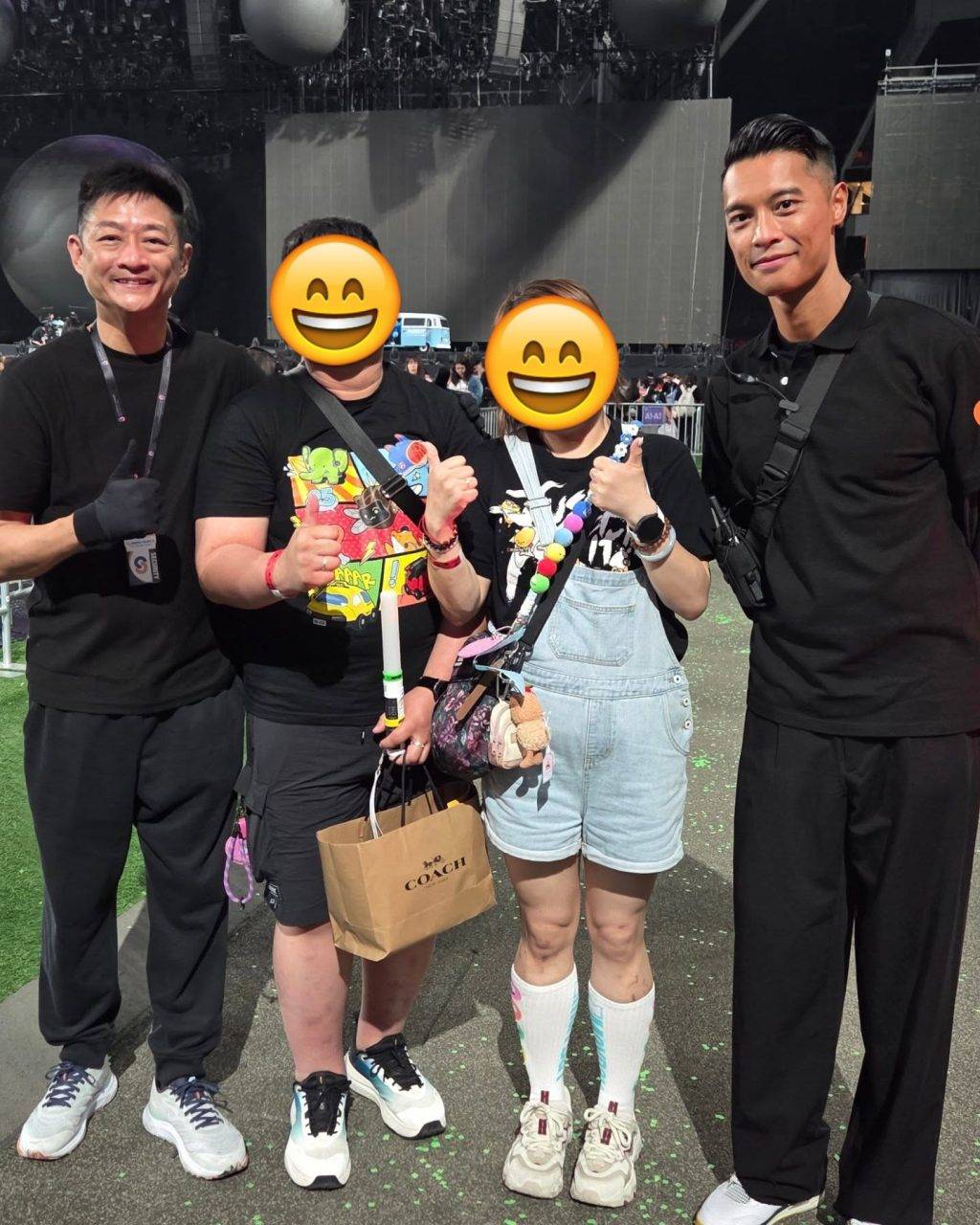 黎振燁 當晚對於網友的打卡要求,楊證樺和黎振燁都來者不拒,表現勁親民。(圖片來源:Threads)