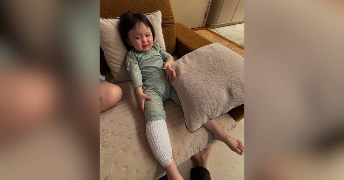 Lucy2歲妹李斐斐右腳離奇骨裂 李璨琛太太心痛透露Sucy最新病況