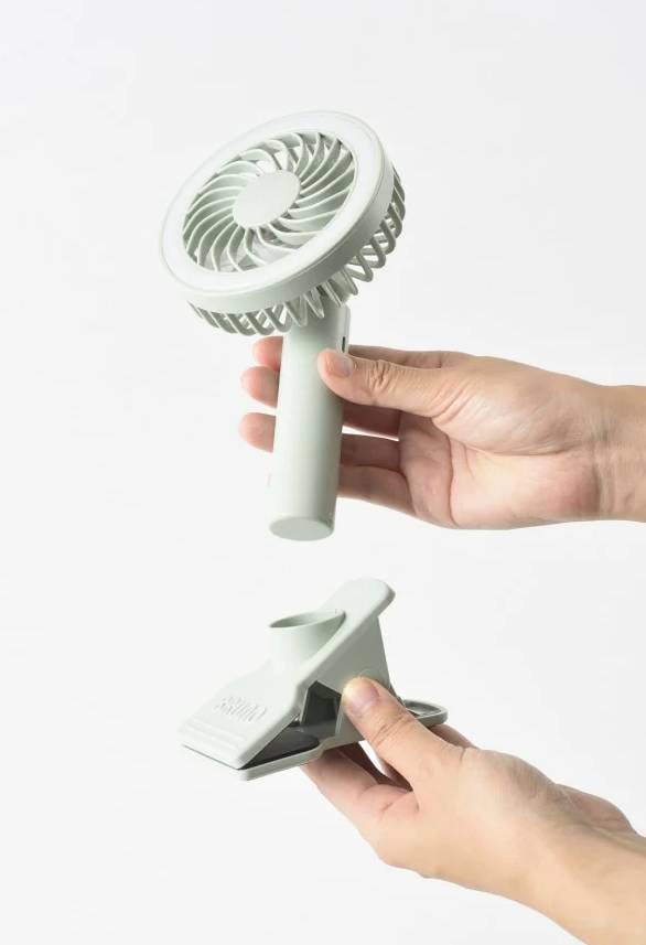 USB風扇推介 Bruno Portable Clip手提風扇最大特色是配備夾子設計,無論放在桌面還是固定於嬰兒車上都非常方便,並支援180度上下調節角度,靈活度極高。(圖片來源:官方圖片)
