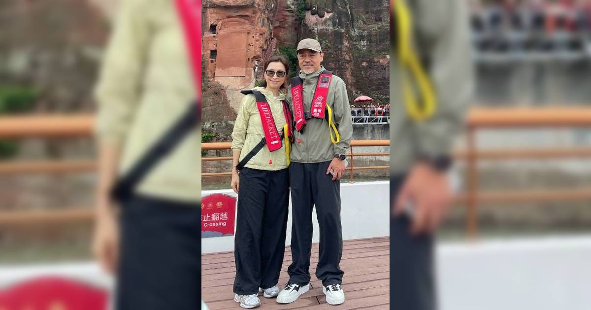 劉青雲郭藹明四川恩愛遊被網民捕獲 郭藹明57歲素顏狀態驚人少女感爆棚
