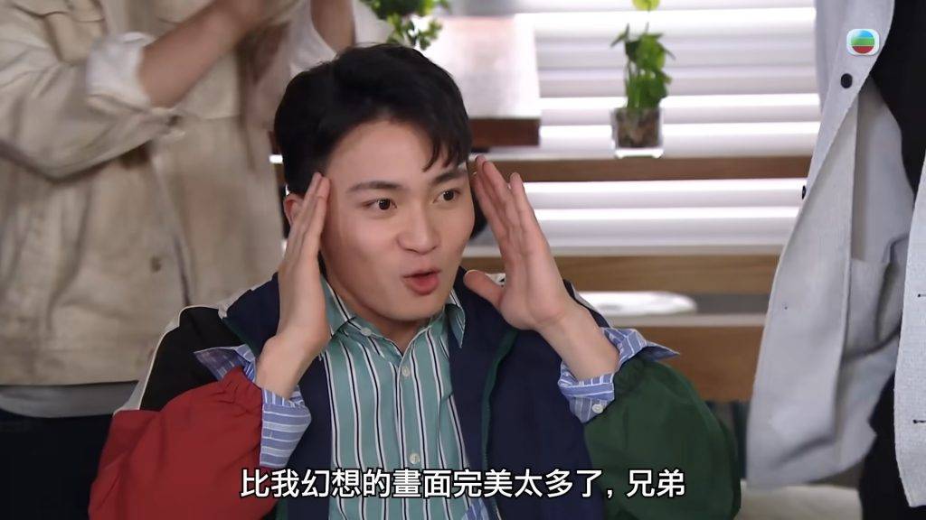 周嘉洛 周嘉洛被問到口啞啞,最終獲其他記者繼續發問解圍。(圖片來源:TVB)