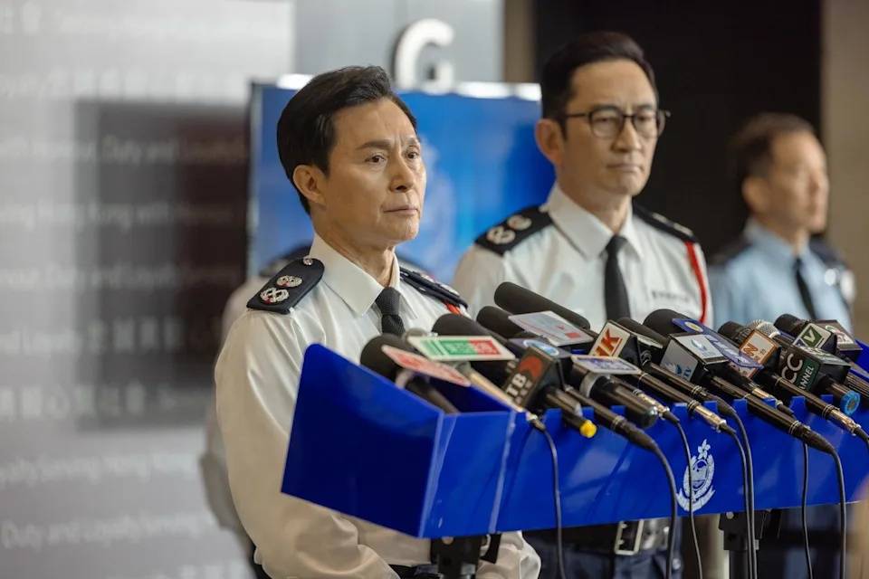 68歲 張國強 熱播中嘅TVB劇集《執法者們》張國強飾演警務處副處長,被網友估他的真正身份可能是「御用Big Boss」(圖片來源:TVB)