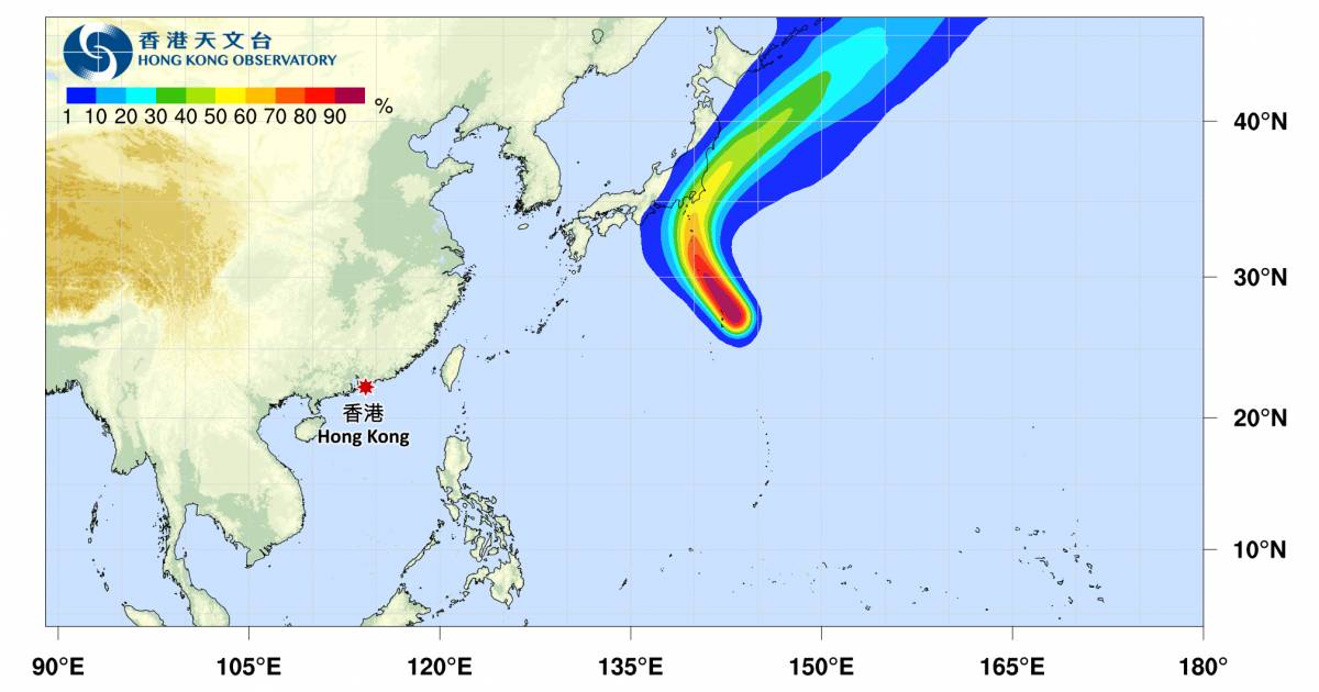 颱風聖帕最新消息｜天文台颱風路徑預測！掛3號風球機率有幾大？