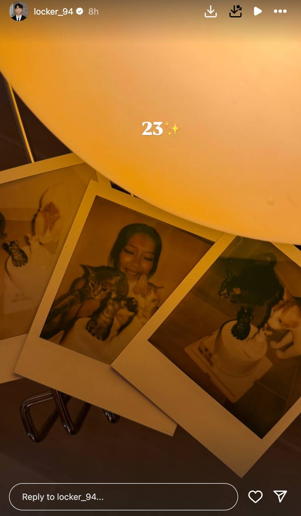 亞洲盃 翌日(11日)係Marf生日正日,Locker睇完一晚波,凌晨不忘出po賀女友踏入23歲。(圖片來源:IG@locker_94)