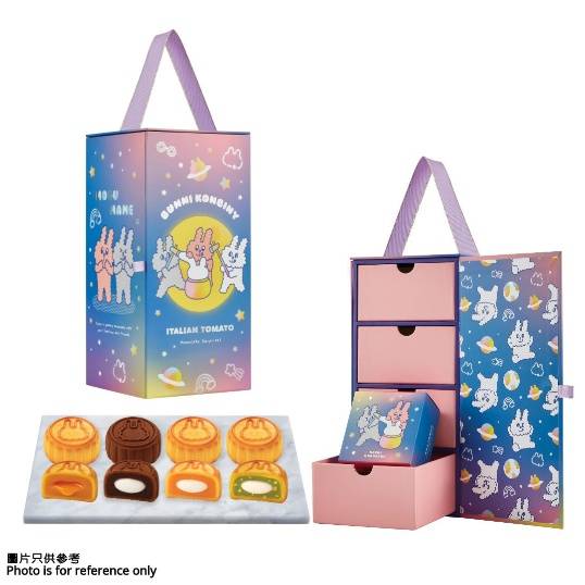 月餅 推介 萌兔賞月四品禮盒 $268/盒(圖片來源:官方授權圖片)