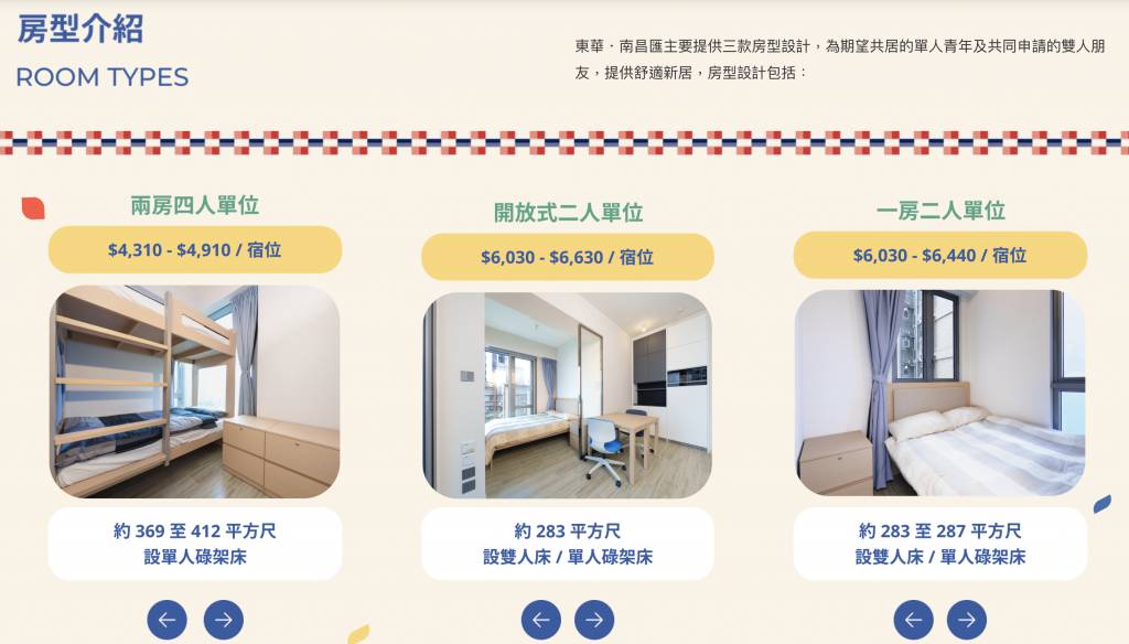 青年宿舍 (圖片來源:東華‧南昌匯網頁)