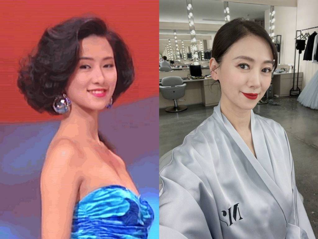 翁虹女兒 劉蒔 現年56歲的翁虹同1989年選美時期嘅佢冇太大分別。(圖片來源:《1989年亞洲小姐競選》截圖 / 微博@翁虹)