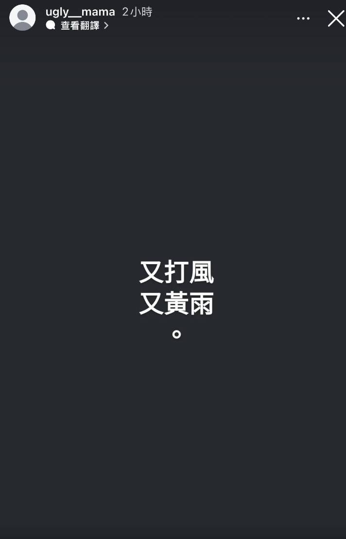 張致恒 雯雯 另一邊廂雯雯卻繼續在社交媒體放負。(圖片來源:IG@ugly__mama)