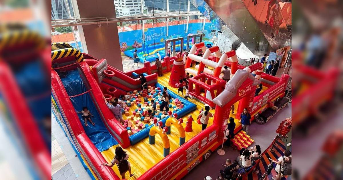 MegaBox夏日放電樂園！全港首創消防局充氣彈床/4米滑梯/消防員角色扮演