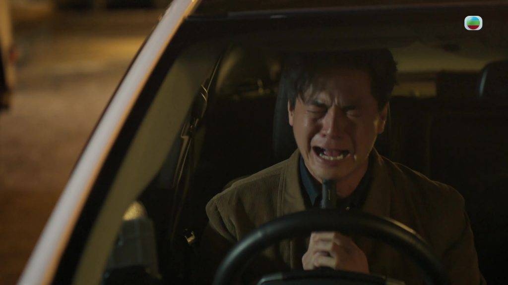 執法者們 羅子溢 羅子溢有一場長達1分半鐘的駕車戲份,全程沒有任何對白。(圖片來源:TVB)