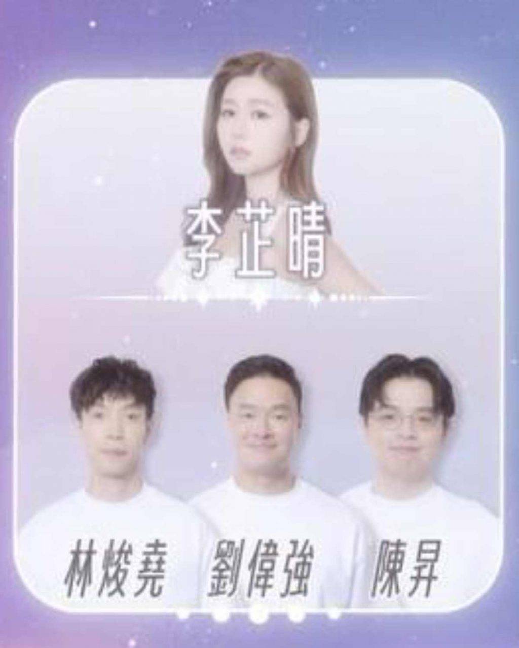 女神配對計劃|李芷晴蒙眼測試三男膊頭「好枕度 李芷晴追求姐包括:年薪80萬分析員林焌堯 Jacob|保險經紀劉偉強 Isaac|西裝連鎖店老闆陳昇 Jaden(圖片來源:TVB)