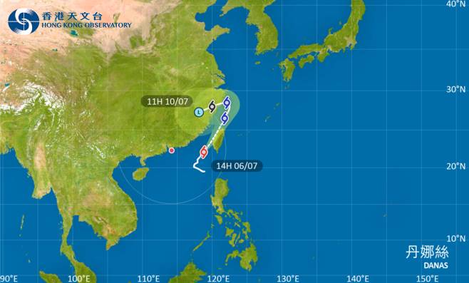 丹娜絲｜天文台於下午12時20分一號戒備信號！掛8號風球機率有幾大？