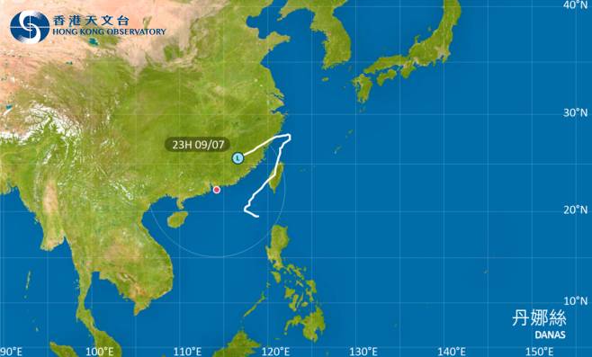 颱風丹娜絲最新消息｜天文台颱風路徑預測！掛3號風球機率有幾大？