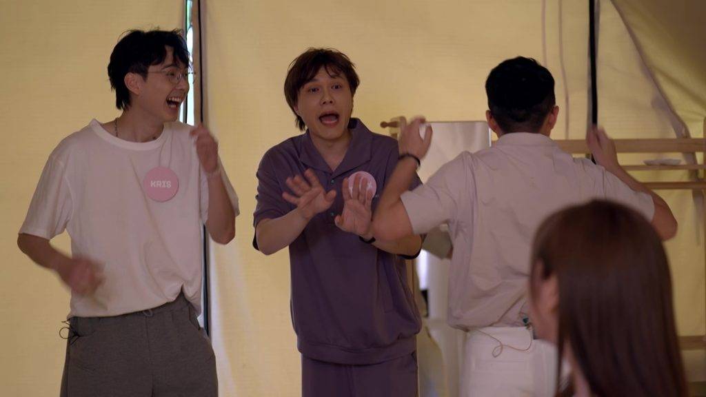 女神配對計劃 曾展望 林俊其緊張過度成全組老鼠屎。(圖片來源:TVB)