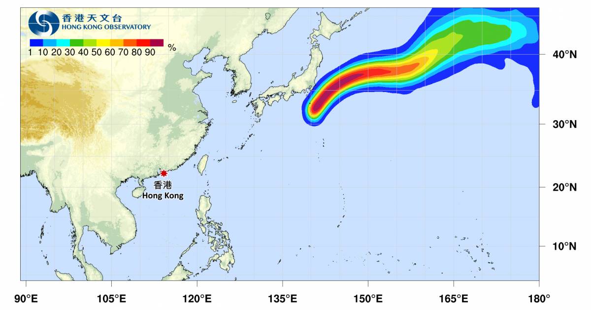 颱風熱帶低氣壓最新消息｜天文台颱風路徑預測！掛3號風球機率有幾大？