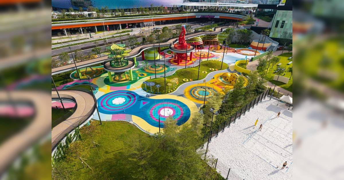 啟德體育園北斗園戶外運動遊樂區！沙灘球場/10米高遊戲塔/攀石牆