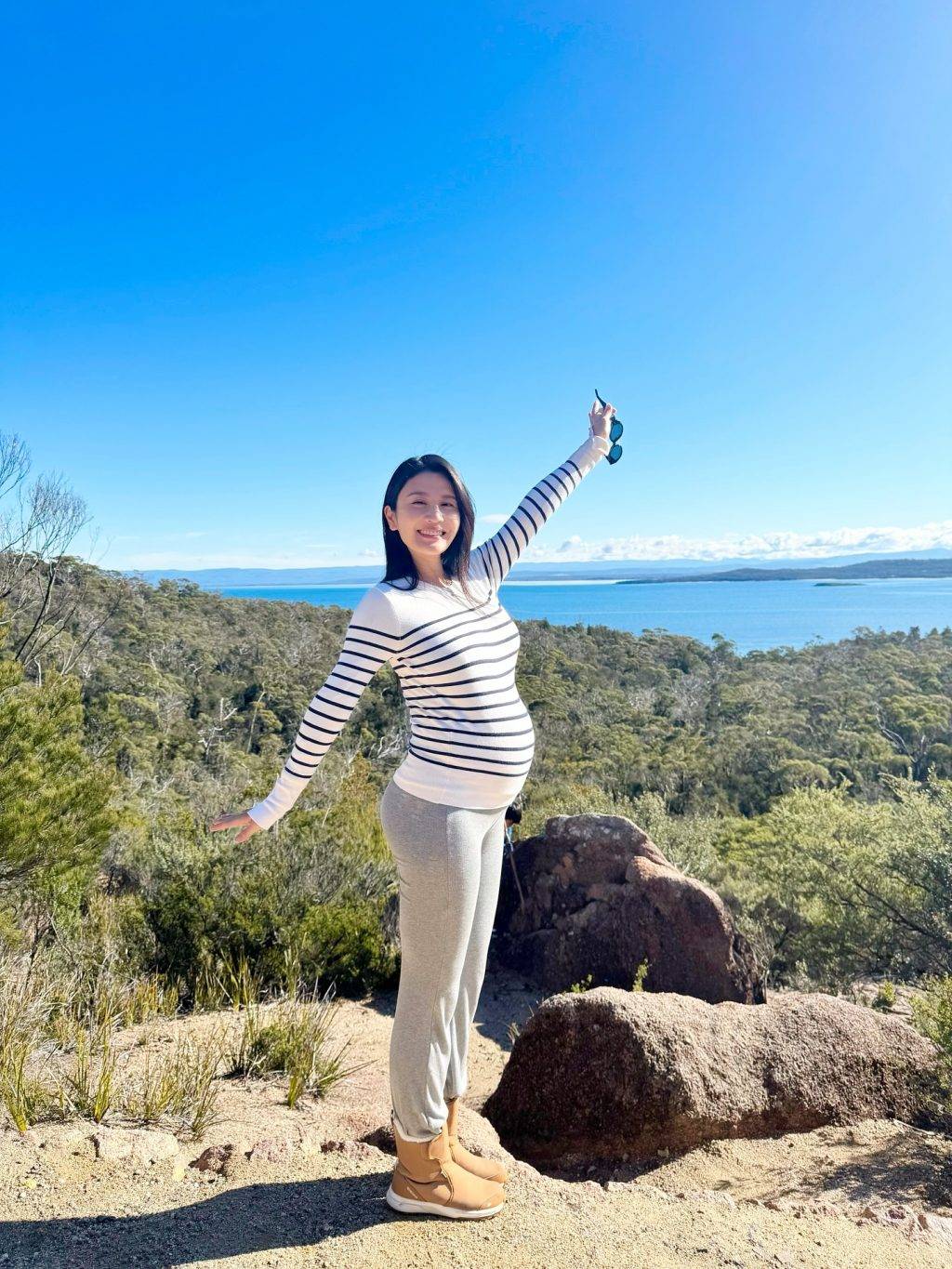 林芊妤 懷孕7個月依然超有線條!(圖片來源:IG@coffee89921)