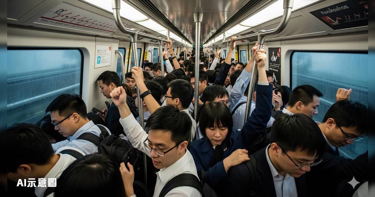 8號風球狂襲｜港鐵驚現「沙甸魚」人潮！打工仔心酸畫面瘋傳：如常上班？
