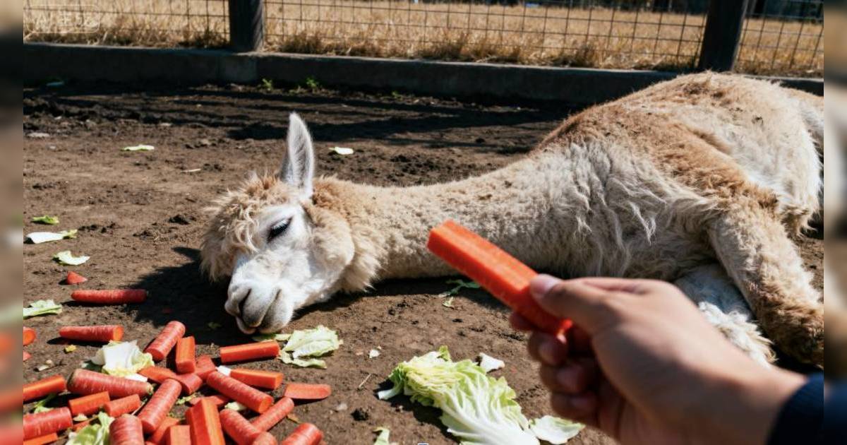 南通動物園羊駝慘況曝光！遭遊客強行餵食至軟癱倒地 網民心痛：眼睛都翻白