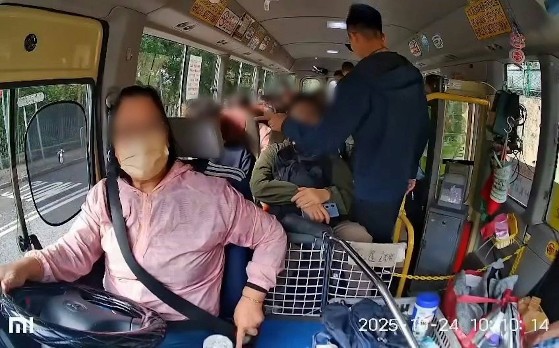 小巴安全帶 罰款 (圖片來源:網上影片截圖)