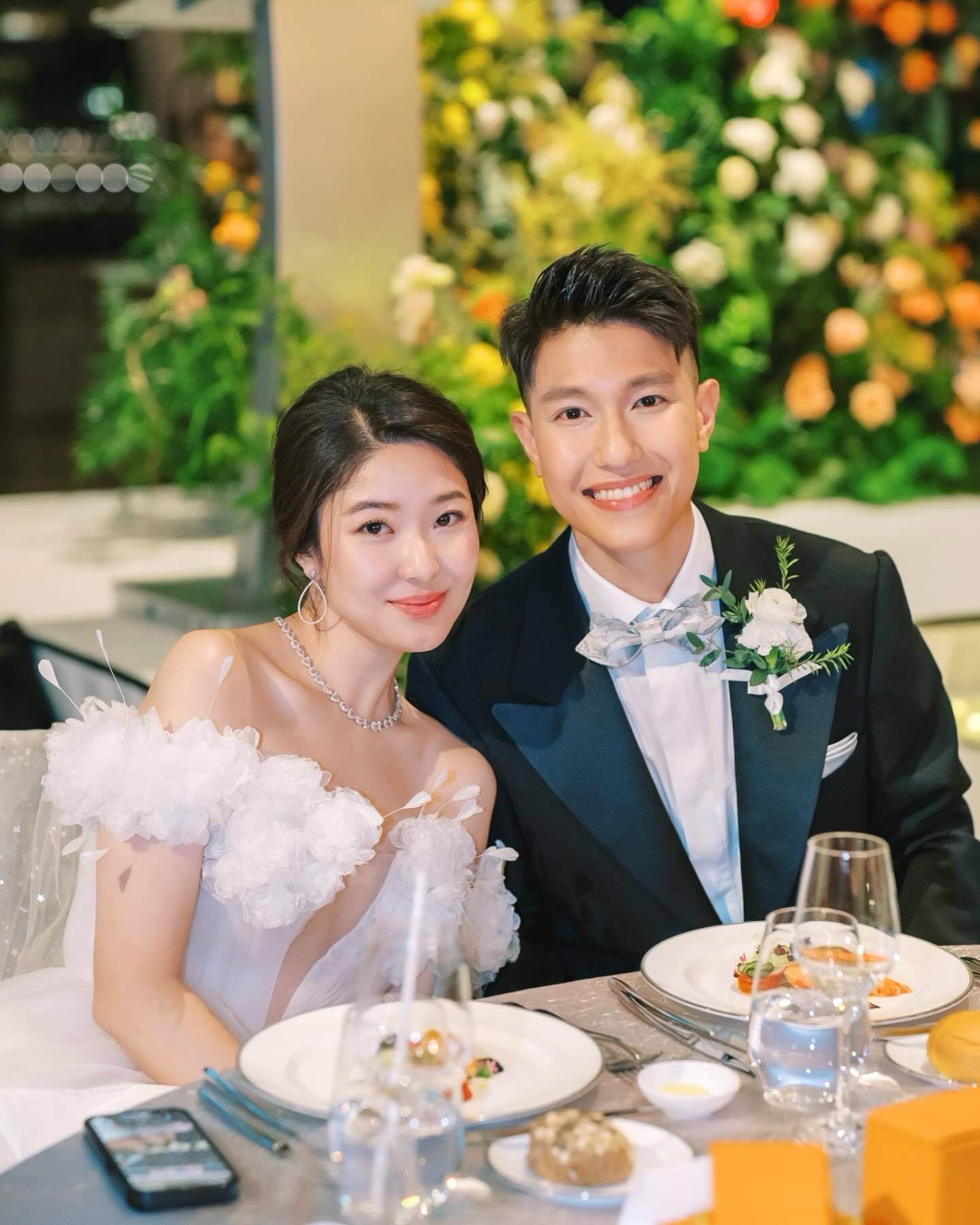 許紹雄 病危 許惠菁在去年12月16日與從事銀行業的Shane結婚。(圖片來源:IG@charmainexhui)