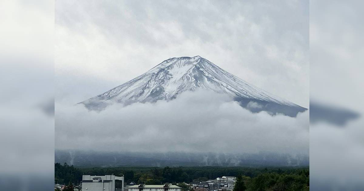 富士山今晨迎「初冠雪」｜比常年晚21天 網民：冬天終於來