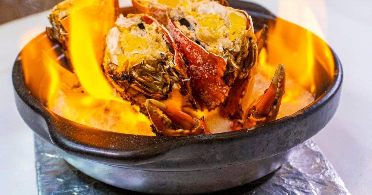 明廚 – 旺角餐廳 必食油鹽焗火焰奄仔蟹+油浸野生筍殼魚+脆皮牛坑腩