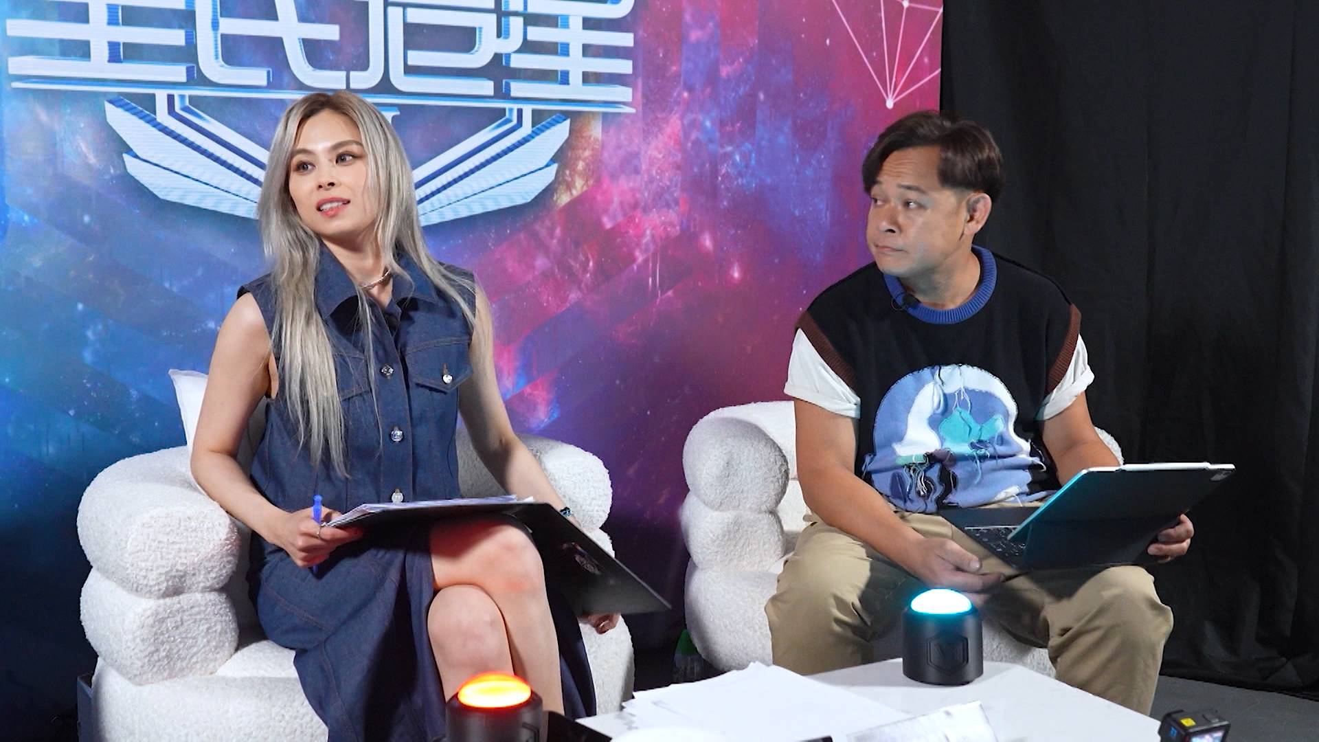 全民造星vi ian Gin Lee搶Ian Hannz不成功,聲稱要「喊陣先」。(圖片來源:ViuTV)