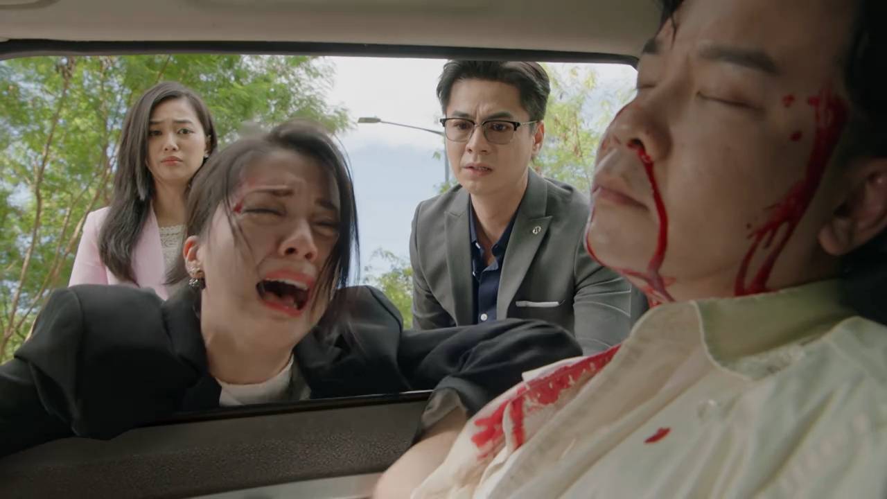 金式森林 陳曉華 陳曉華雖然避開了致命車禍,但唐嘉麟卻為救她而犧牲生命(圖片來源:TVB)